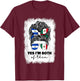 Half Mexican And Salvadorian Mexico El Salvador Flag Girl T-Shirt - T-Shirt | Maroon