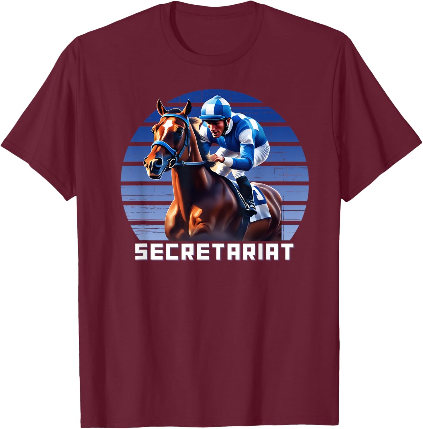 Secretariat Horse, Horse Racing, Del Mar, Santa Anita Shirt T-Shirt - T-Shirt | Maroon
