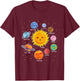 Solar ystem shirt for girls, solar system shirt T-Shirt - T-Shirt | Maroon