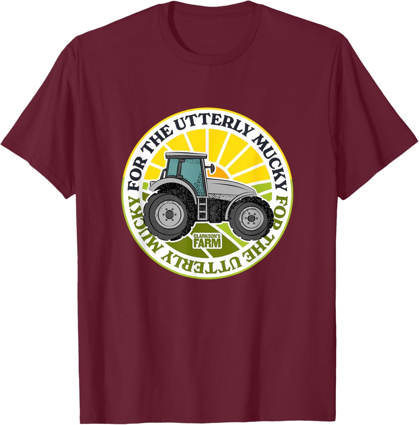 Clarkson's Farm - For the Utterly Mucky T-Shirt - T-Shirt | Maroon