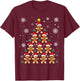 Funny Gingerbread Man Christmas Outfits Co. Funny Gingerbread Christmas Tree - -Adults, Kids - Black - Short Sleeve - - Classic Fit - Cotton, Polyester - Machine Wash T-Shirt - T-Shirt | Maroon