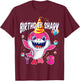 3rd Birthday Girl Shark Birthday Party I Am 3 years Old T-Shirt - T-Shirt | Maroon