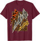 Cheetah Tiger Leopard Zebra Lightning Wild Animal Print Zoo T-Shirt - T-Shirt | Maroon