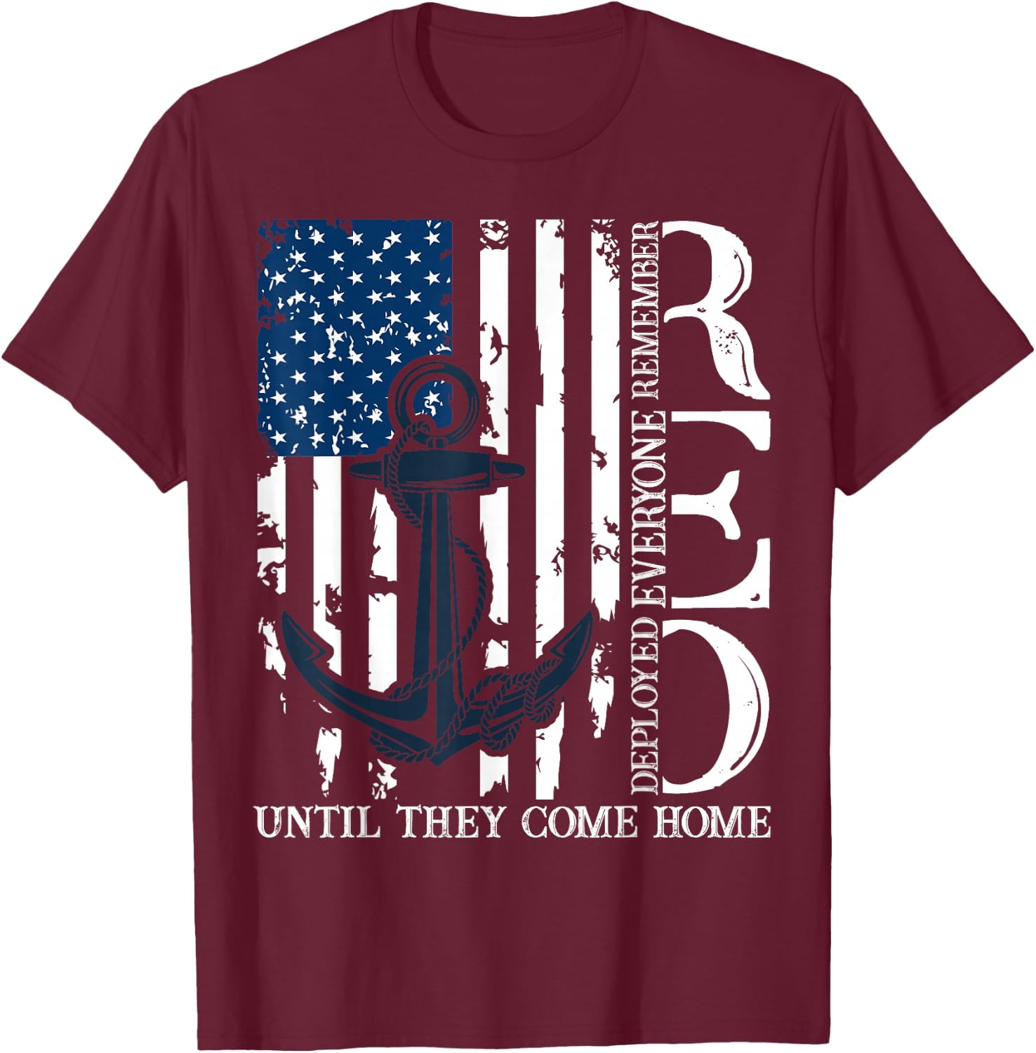 Red Friday Military Memorial Day Veterans Family 4th Of July T-Shirt - T-Shirt | Maroon