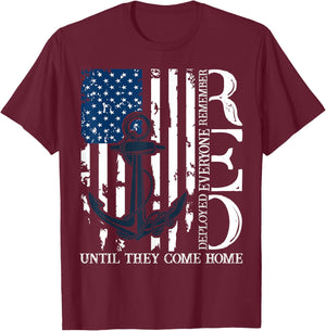 Red Friday Military Memorial Day Veterans Family 4th Of July T-Shirt - T-Shirt | Maroon