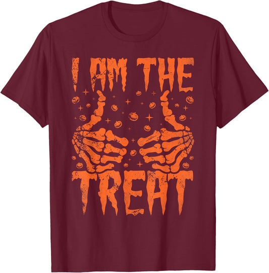 I Am The Treat, Halloween T-Shirt - T-Shirt | Maroon