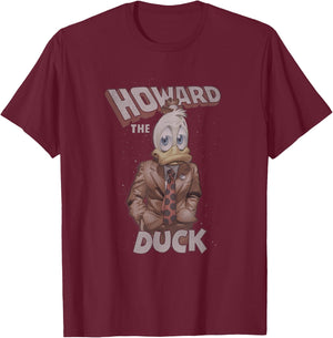 Marvel Comics Retro Classic Howard The Duck Space Portrait T-Shirt - T-Shirt | Maroon