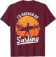 Cool Surf Art Women Surfing Retro Surfer Sunset T-Shirt - T-Shirt | Maroon