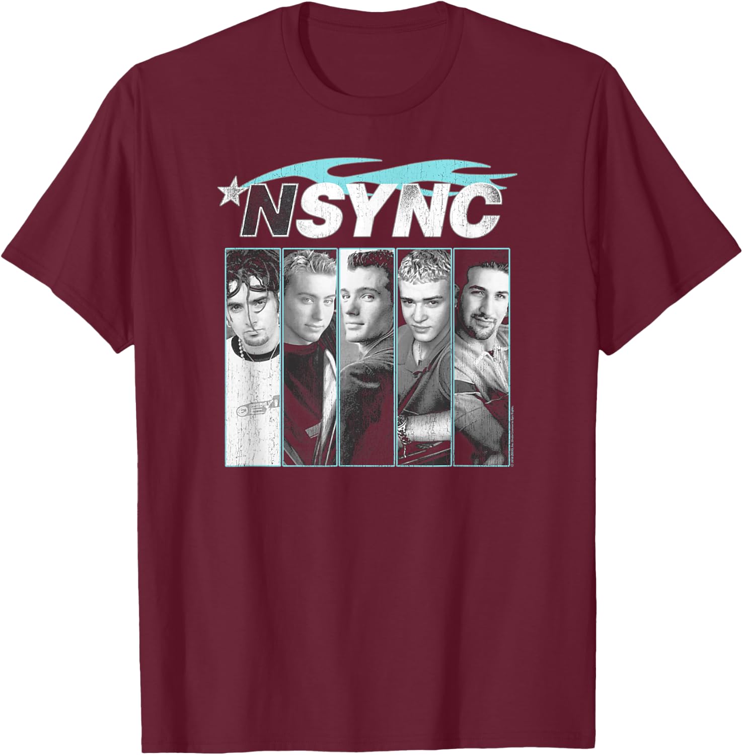 NSYNC Official Here We Go T-Shirt - T-Shirt | Maroon