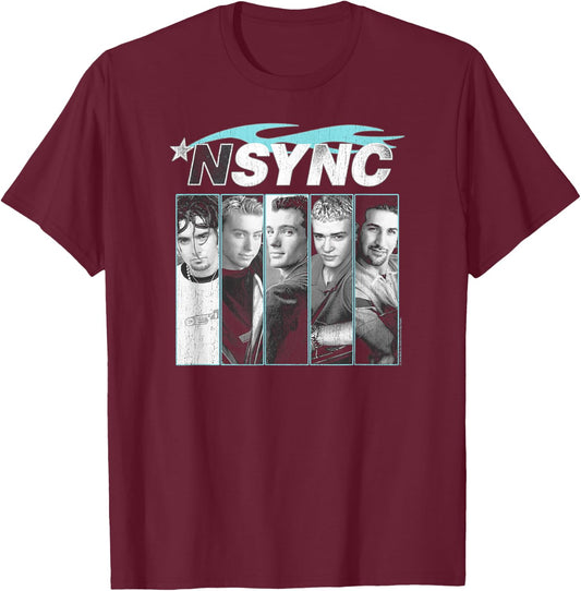 NSYNC Official Here We Go T-Shirt - T-Shirt | Maroon