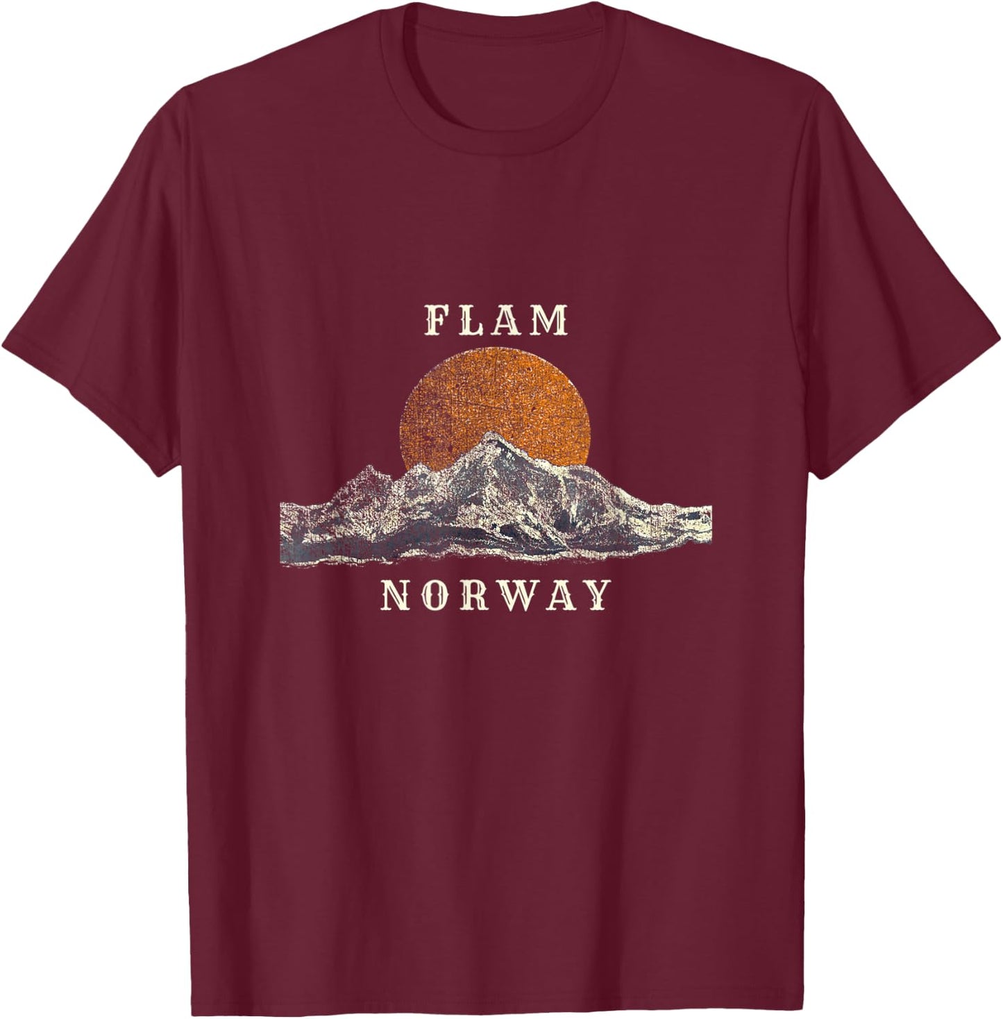 Mountains Of Flam Norway T-Shirt - T-Shirt | Maroon