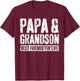 Papa And Grandson Best Friends For Life Shirt Fathers Day T-Shirt - T-Shirt | Maroon