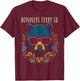 Bonners Ferry Idaho Fun Bear Wearing Glasses Flowers Design T-Shirt - T-Shirt | Maroon