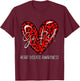 Go Red Heart Disease Awareness Month Leopard Gifts T-Shirt - T-Shirt | Maroon