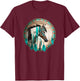 Western Horse Tribal Turquoise Stripe Design T-Shirt - T-Shirt | Maroon