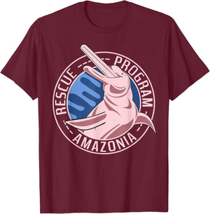 Boto Dolphin Amazonia Rainforest Conservation T-Shirt - T-Shirt | Maroon