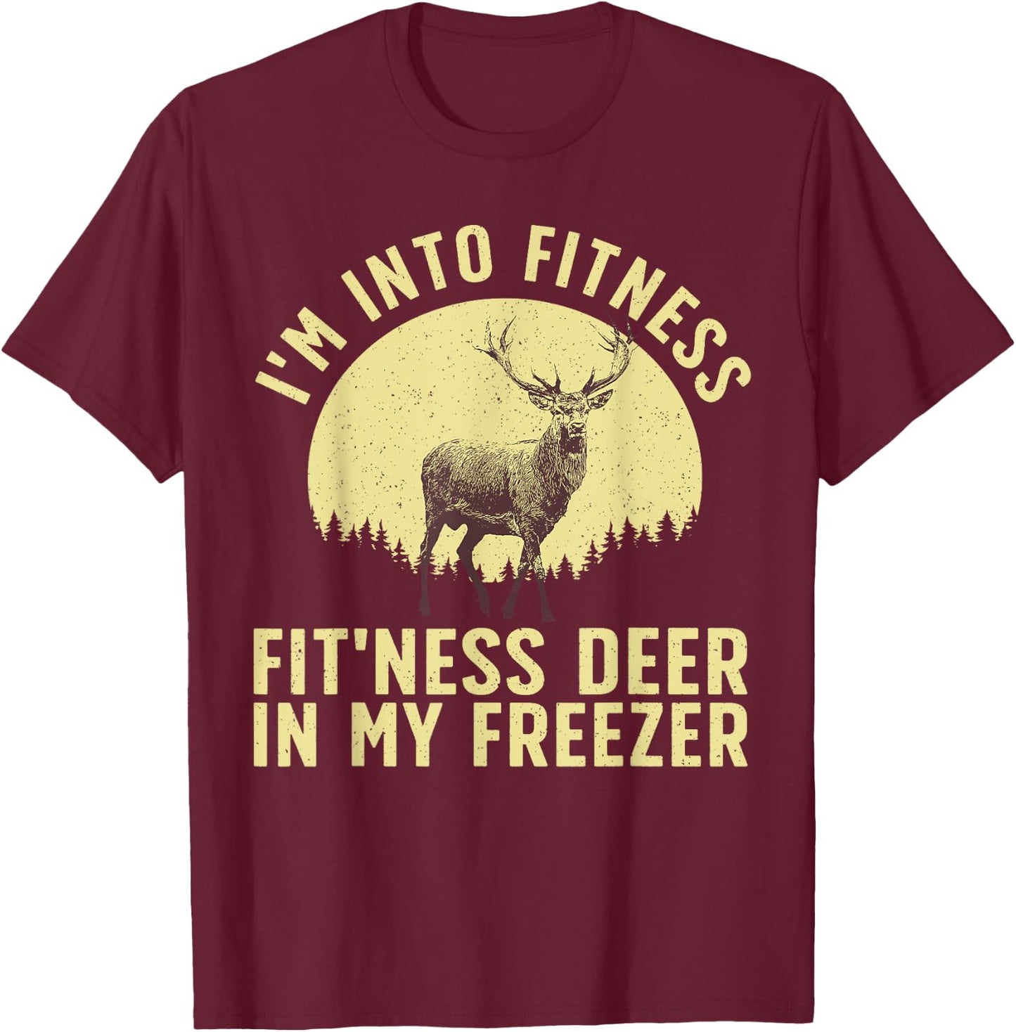 Funny Deer Hunting Art Women Wildlife Hunter Hunting T-Shirt - T-Shirt | Maroon