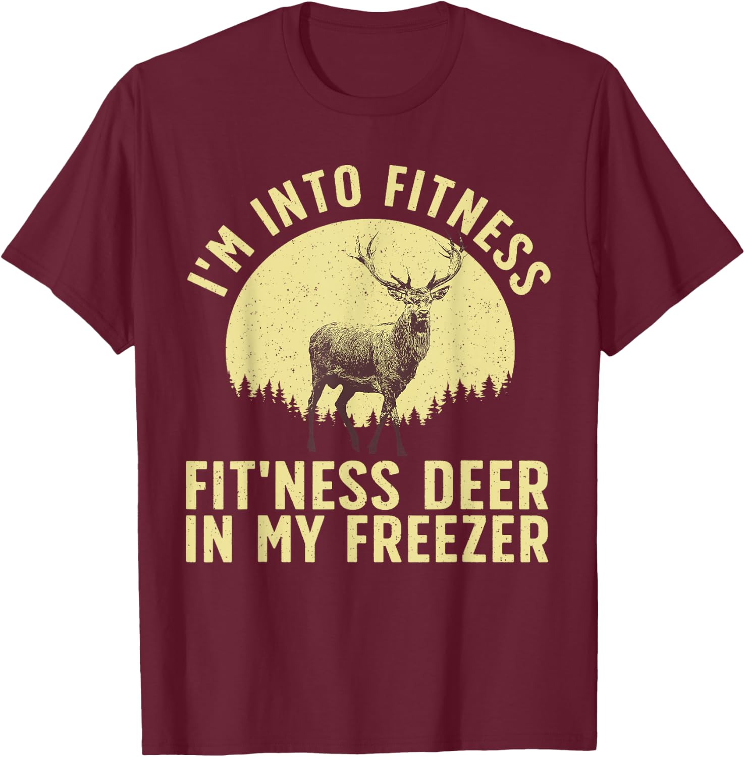 Funny Deer Hunting Art Women Wildlife Hunter Hunting T-Shirt - T-Shirt | Maroon