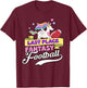 Last Place Fantasy Football Loser Funny Pink Rainbow Unicorn T-Shirt - T-Shirt | Maroon