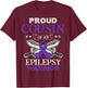 Proud Cousin Of An Epilepsy Warrior Family Matching Party T-Shirt - T-Shirt | Maroon