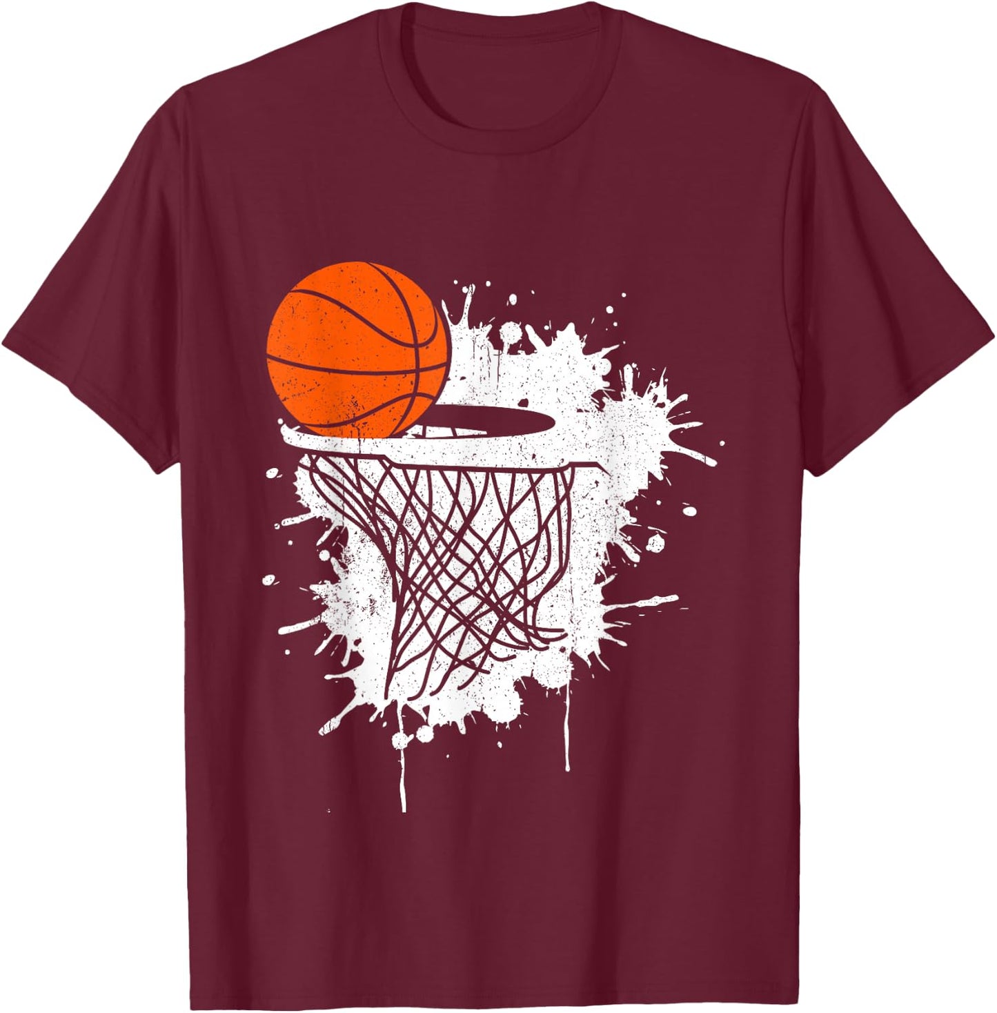 Basketball Gift Coach Player Boys Girls Men Youth Baller Small T-Shirt - T-Shirt | Maroon