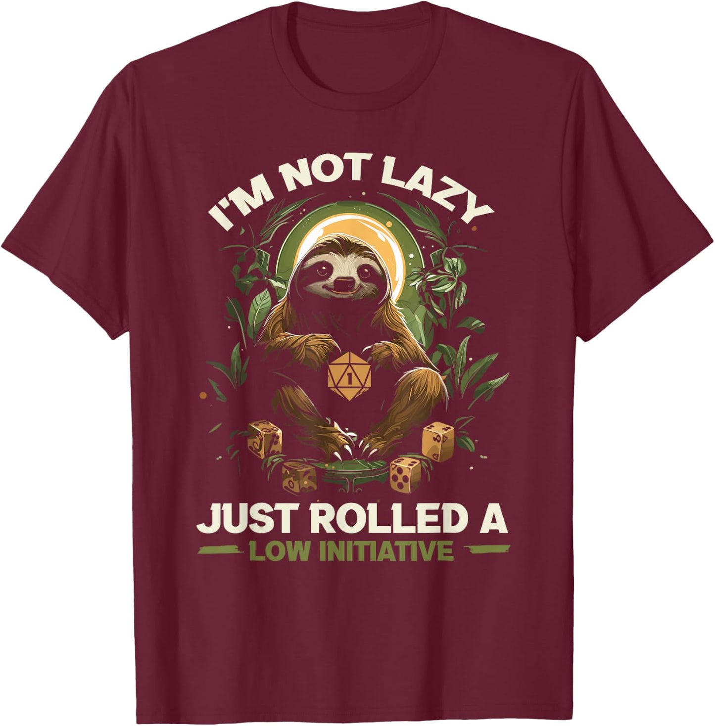 RPG Gaming Role Playing D20 Tabletop Games Funny RPG Gamer T-Shirt - T-Shirt | Maroon