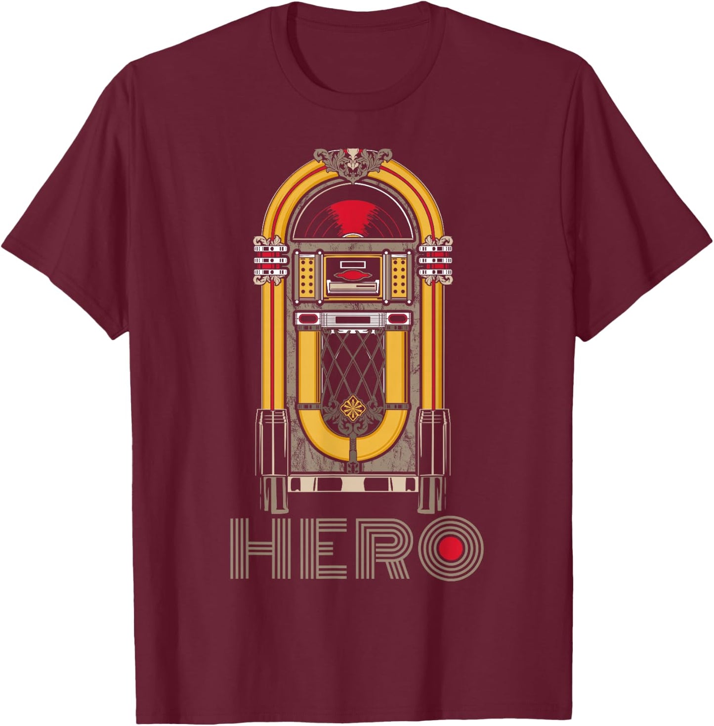 Music Jukebox Hero Music Karaoke Lover T-Shirt - T-Shirt | Maroon