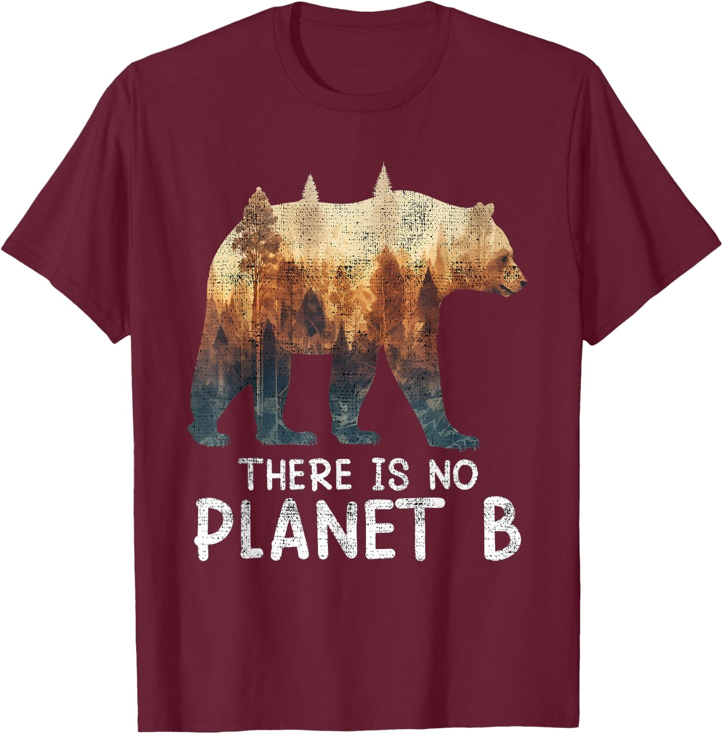 There is no Planet B Endangered Animals Protected species T-Shirt - T-Shirt | Maroon