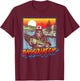 Bassquatch! Funny Bass Fishing Sasquatch Retro 80s T-Shirt - T-Shirt | Maroon