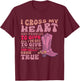 I Cross My Heart and Promise Apparel T-Shirt - T-Shirt | Maroon