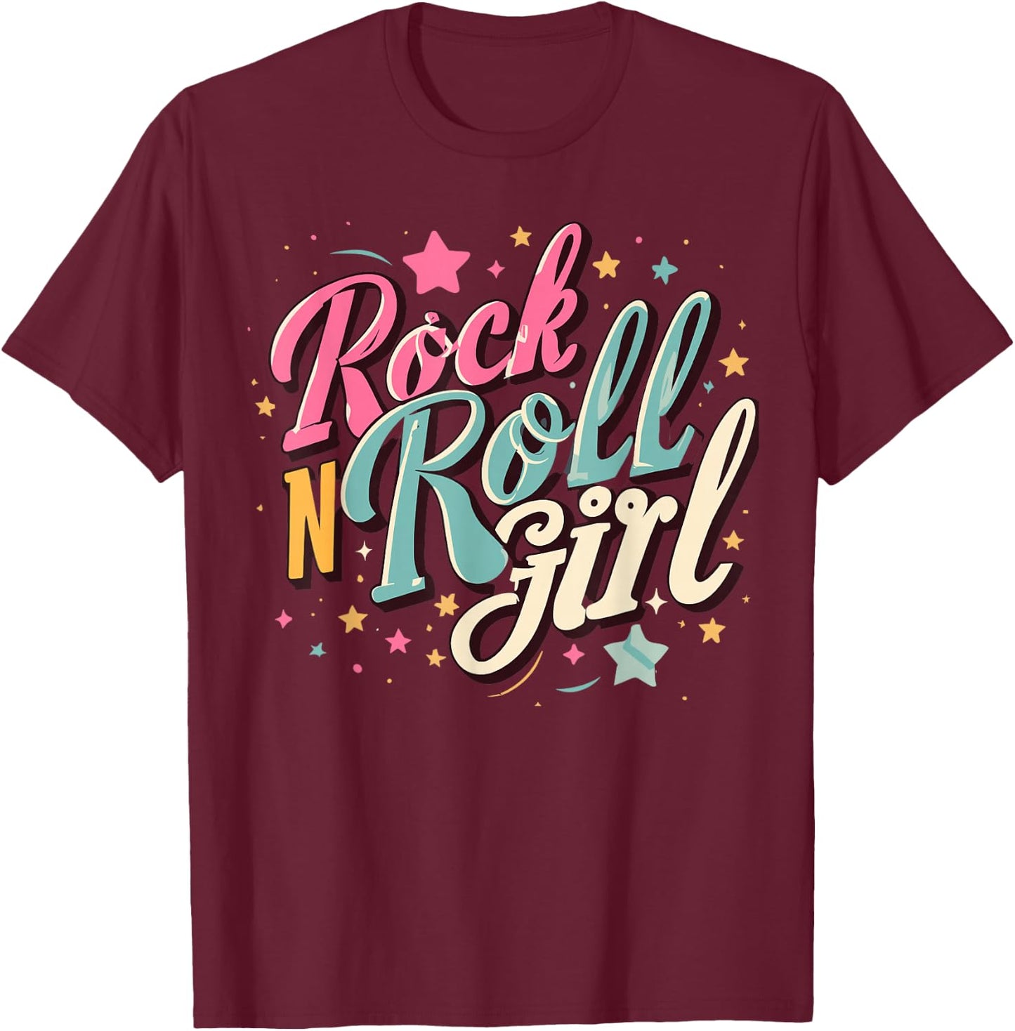Rock N Roll Girl Purple Darla T-Shirt - T-Shirt | Maroon