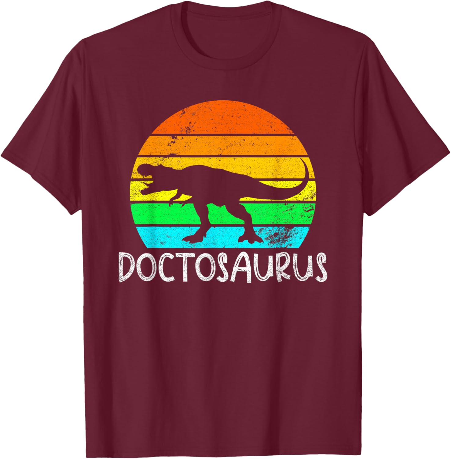 Doctosaurus Dinosaur Doctor T-Shirt - T-Shirt | Maroon