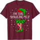 Family Matching Women Girls I'm The Bowling Elf Christmas T-Shirt - T-Shirt | Maroon