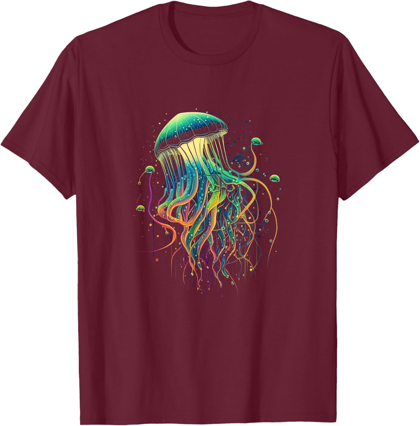 Jellyfish Ocean Animal Scuba Diving Jelly Fish T-Shirt - T-Shirt | Maroon