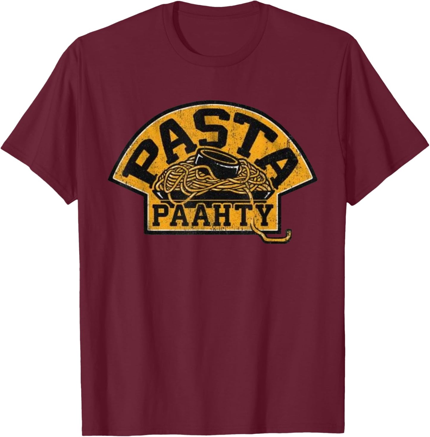 Boston Hockey Pasta Party | Pasta Paahty T-Shirt - T-Shirt | Maroon