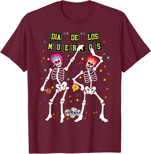 Dia De los Muertos Day of the Dead 2026 2027 Teens T-Shirt - T-Shirt | Maroon