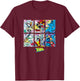 Marvel X-Men Classic Characters Collection Cards Panels T-Shirt - T-Shirt | Maroon