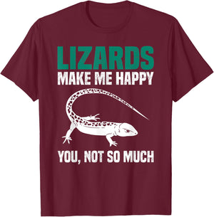 Lizard Shirt Sarcastic Lizard Saying Reptiles Lizard Lover T-Shirt - T-Shirt | Maroon
