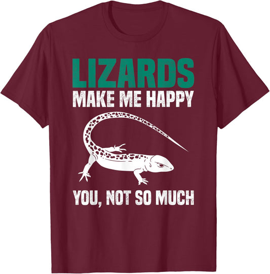 Lizard Shirt Sarcastic Lizard Saying Reptiles Lizard Lover T-Shirt - T-Shirt | Maroon