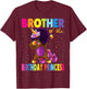 Dabbing Unicorn Afro Brother of the Birthday Princess T-Shirt - T-Shirt | Maroon