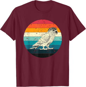 Retro Vintage Green Cheek Conure with Sunglasses Bird Lover T-Shirt - T-Shirt | Maroon