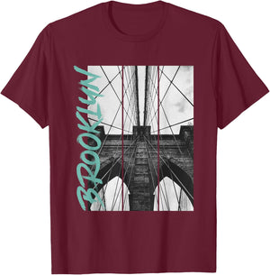 Brooklyn, New York City T-Shirt - T-Shirt | Maroon