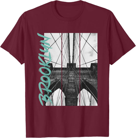 Brooklyn, New York City T-Shirt - T-Shirt | Maroon