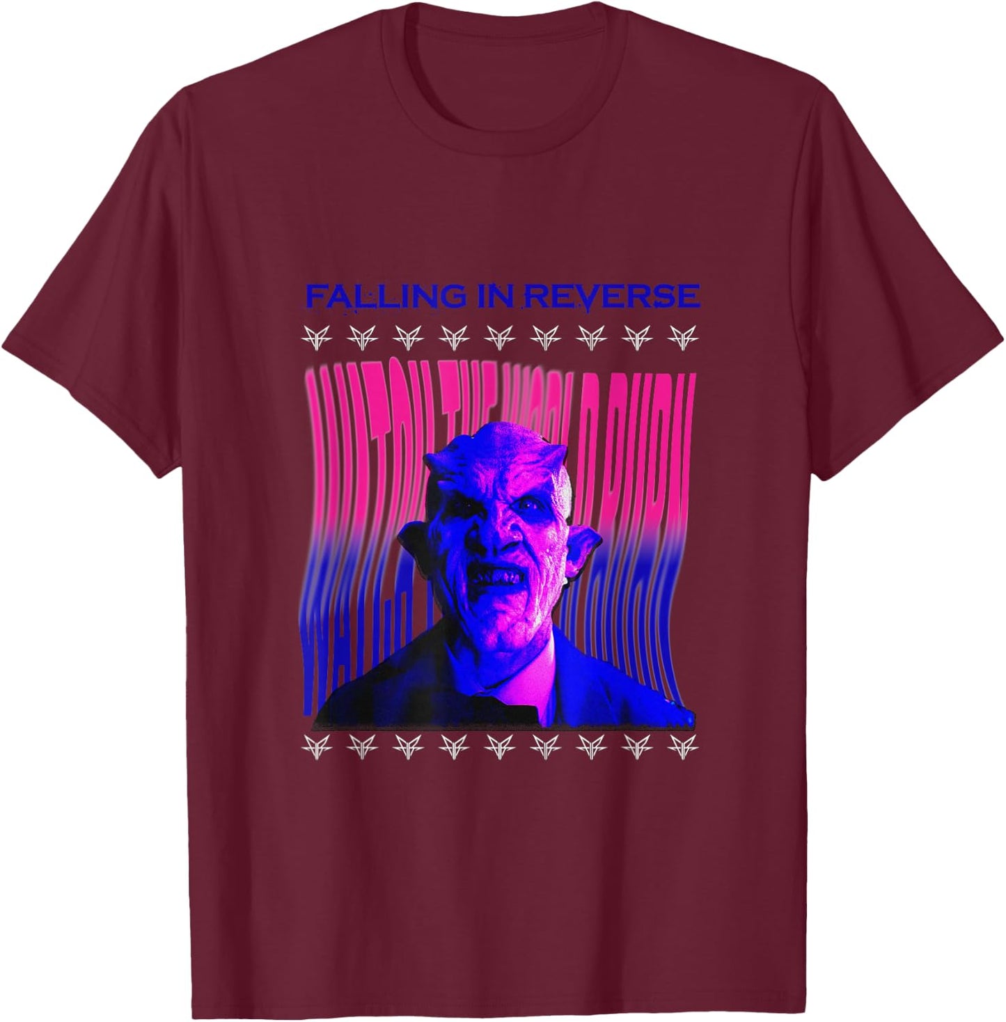Falling In Reverse - Official Merchandise - Warp T-Shirt - T-Shirt | Maroon