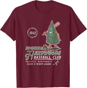Hoquiam Hardwoods Retro Minor League Baseball T-Shirt - T-Shirt | Maroon