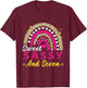 Happy 7th Birthday Sweet Sassy and Seven Girls 7 Years Old T-Shirt - T-Shirt | Maroon