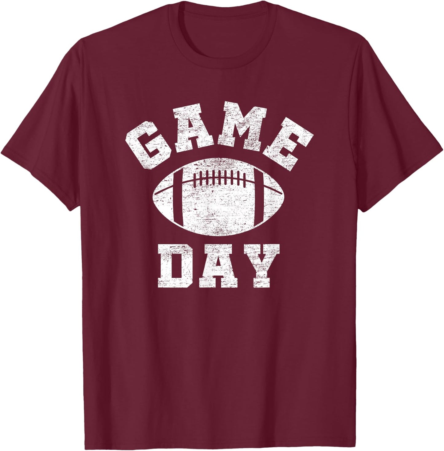 Game Day Football Retro Throwback Sports T-Shirt - T-Shirt | Maroon