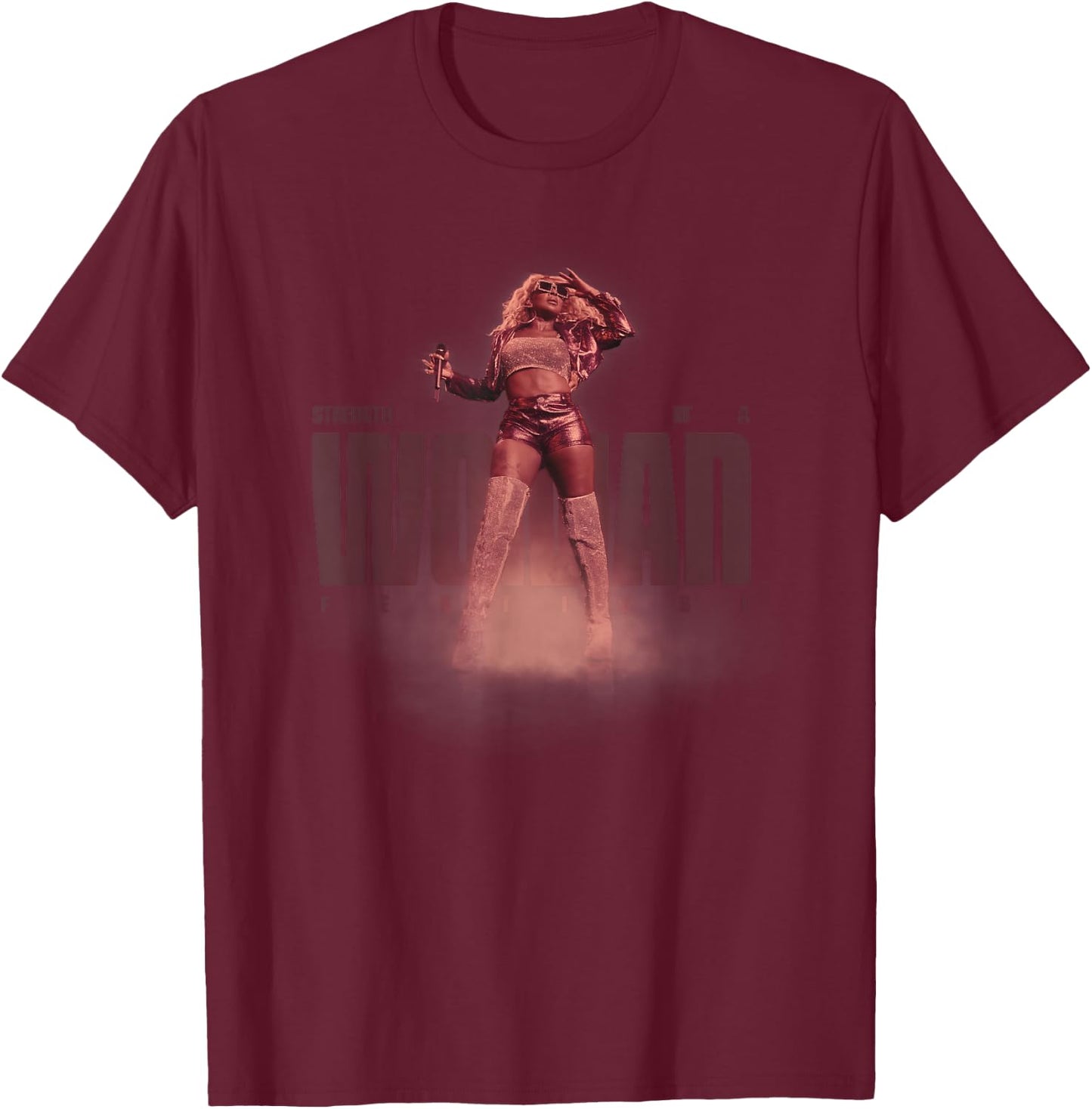 Mary J. Blige Strength of a Woman T-Shirt - T-Shirt | Maroon