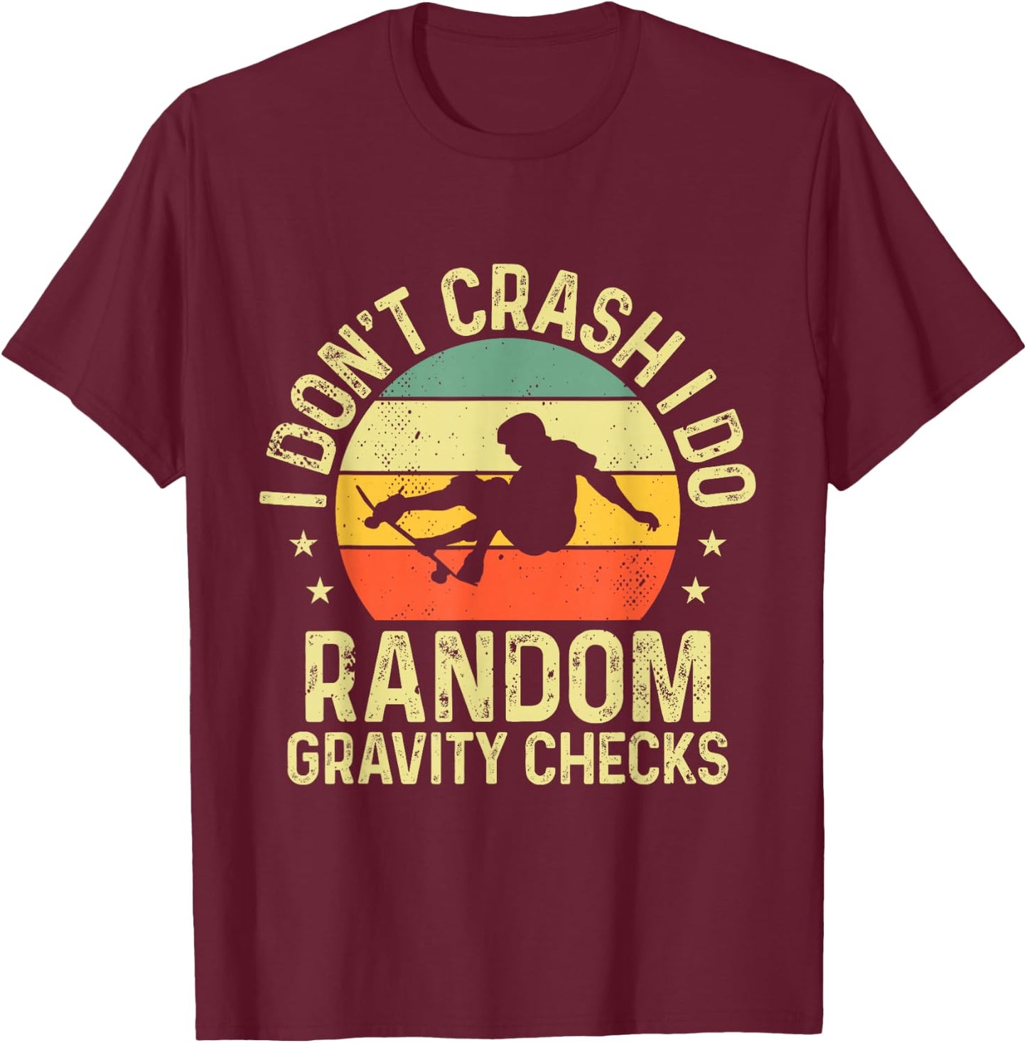 Cool Skateboard Art Women Skateboarding Skate Board T-Shirt - T-Shirt | Maroon