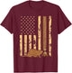 Beaver Hunting American Flag Vintage Patriotic Beaver Hunter T-Shirt - T-Shirt | Maroon